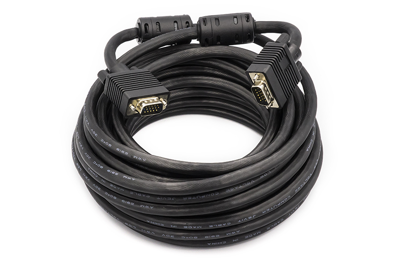 Купить Видео кабель PowerPlant VGA-VGA, 10м, Double ferrites