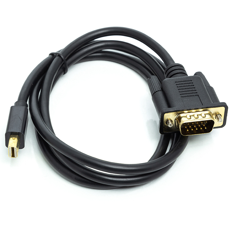 Купить Видео кабель PowerPlant mini DisplayPort (M) - VGA (M), 1 м, черный
