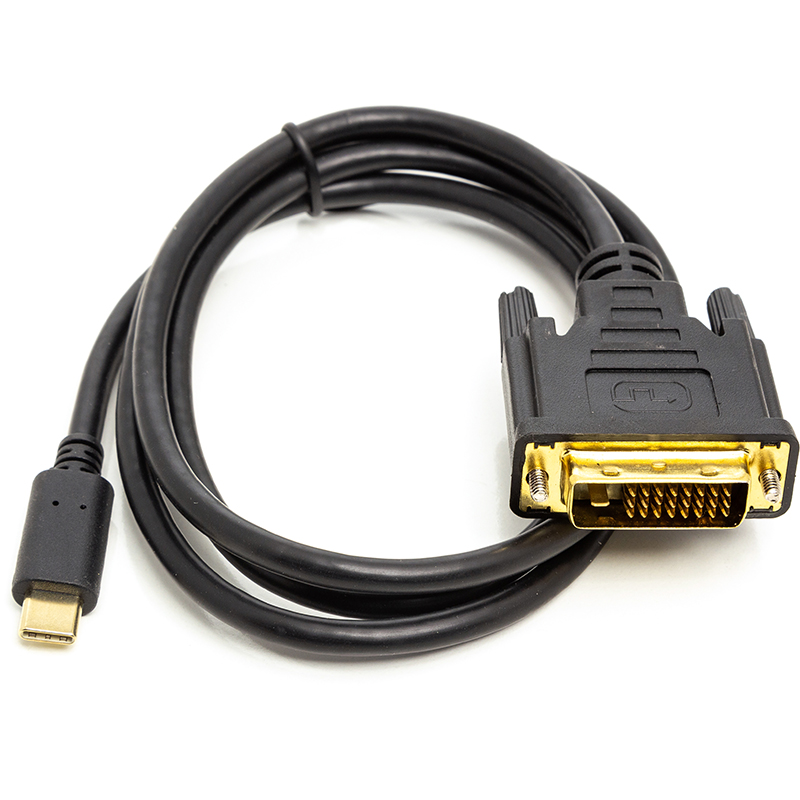Купить Кабель PowerPlant USB Type-C 3.1 - DVI (24+1) (M), 1 м